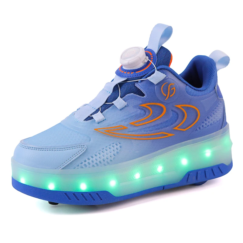 

2025 Winter Kids' Wear-Resistant Roller Sneakers: Invisible 4-Wheel Auto-Retractable – Boys' & Girls' Wheeled Sports Shoes