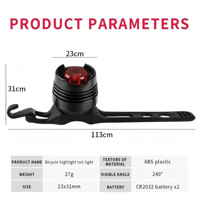 مجموعة إضاءة أمامية وخلفية للدراجة مكونة من 3 أوضاع إضاءة ومصباح خلفي للبطارية وإكسسوارات مصباح يدوي قابلة لإعادة الشحن لسلامة الركوب الليلي