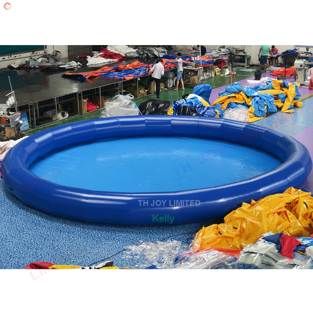 Transporte rápido 5m de diâmetro colorido piscina inflável portátil piscina de água inflável piscinas redondas para slide