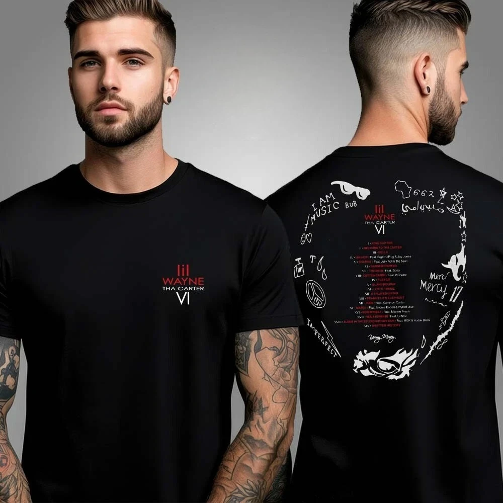 

Lil Wayne Tha Carter VI 19 Total Tracks List Two Sided Unisex T-Shirt All Size High-end Luxury Is for Both Men and Women Top