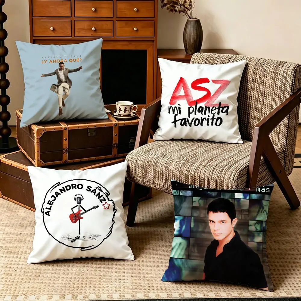 Celebrity-Alejandro SanzS Cushion Cover Soft Velvet Cushion Cover Set 4Pcs 50x50 45x45 Zipper Pillowcase for Home Decor
