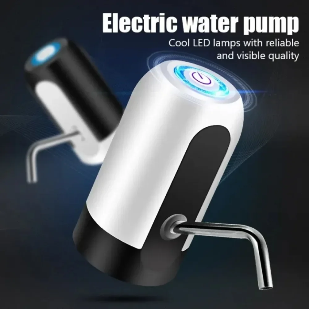 USB Rechargeable Water Bottle Pump Automatic Electric Water Dispenser Device Wireless One Key Switch Portable Home Water Pumps