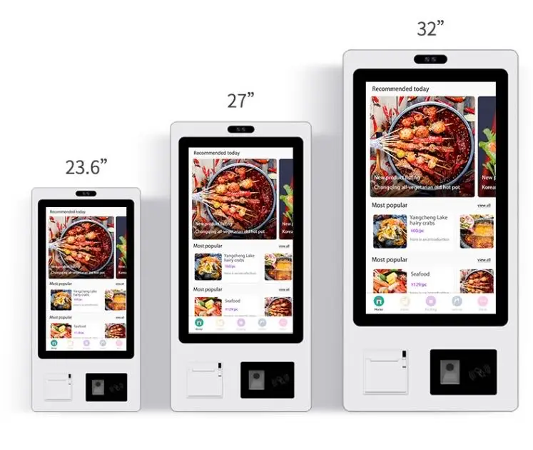 Chiosco di pagamento self-service touch screen del sistema POS per ordine e pagamento del ristorante self-service per alimenti Fasr