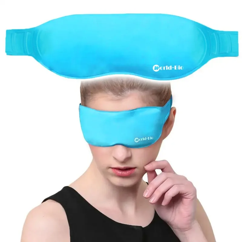 

Gel Sleep Eye Mask Unisex Minimalist Design Blocking Light Reusable Relief Comfortable Breathable Skin-Friendly Adjustable Strap