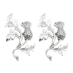 5PCS Alloy THISTLE Flower Pendants Charms Antique Colors Hot Sell Plant Model Home Decoration Findings 46*27mm