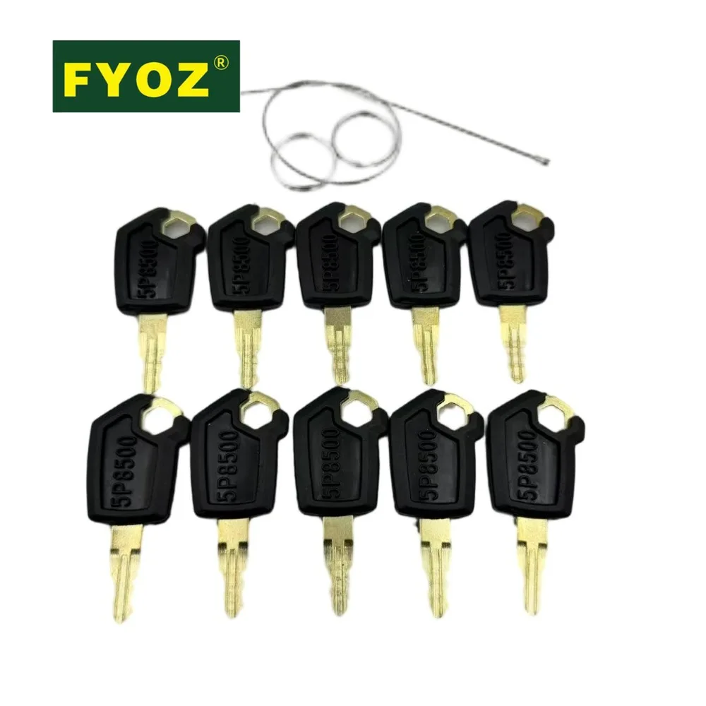 Ignition Key Set For Caterpillar Cat 5P8500 10 Pieces Equipment Part