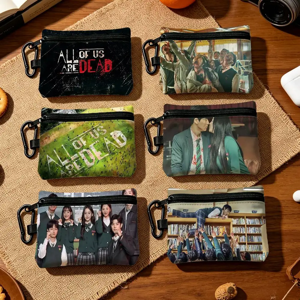 All Of Us Are Dead TV Drama Colorful Fashion Wear-resistant Oxford Cloth Coin Purse Portable Backpack Hanging Card Storage Bag