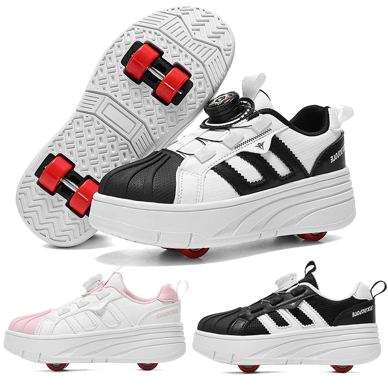 

Safe and Durable Outdoor Roller Sneakers Kids Outdoor Skating Shoes Children Roller Shoes Rechargeable Led Light up Shoes