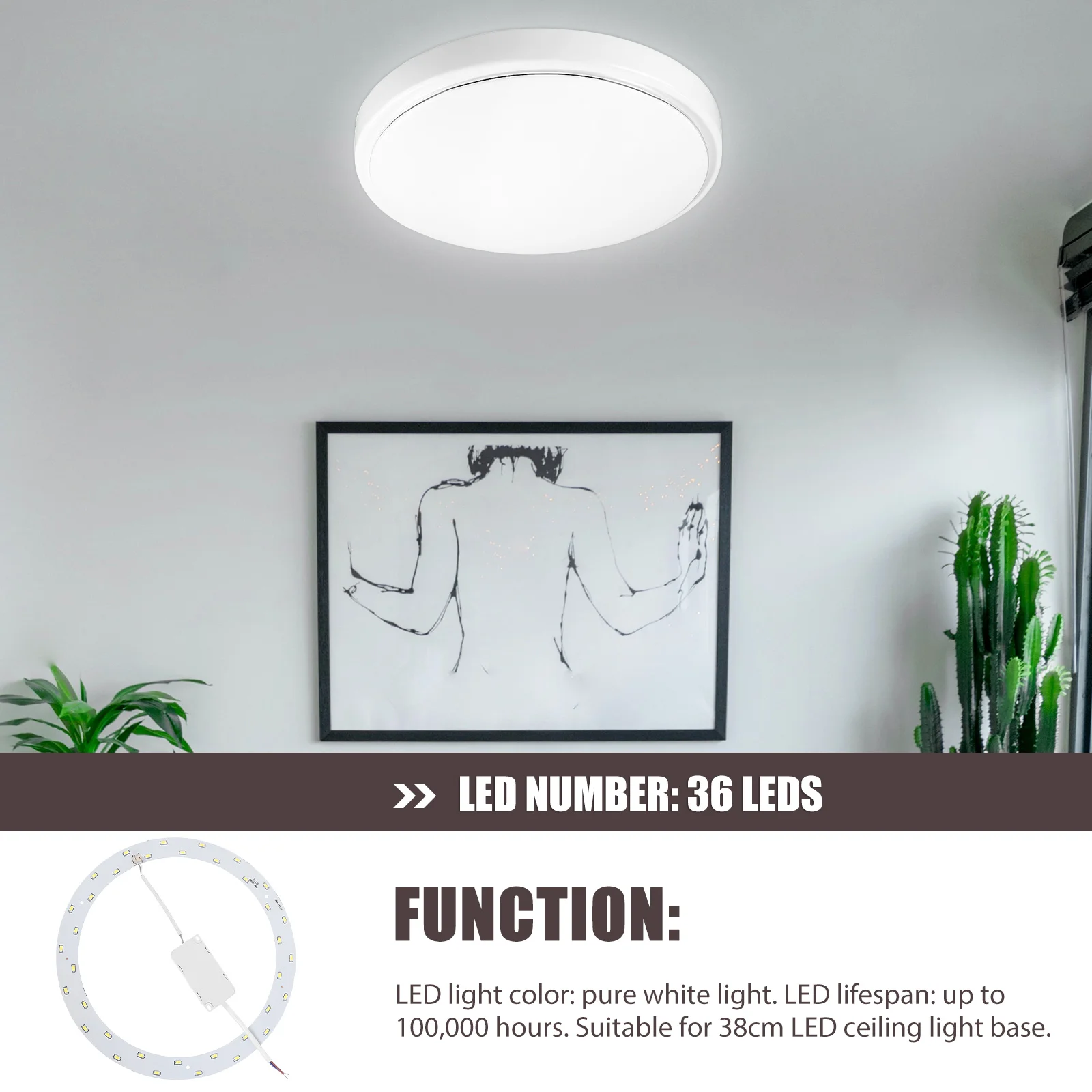 

220V-240V Smd 5630 36-Led Circular Lamp Panel Light For 18W 220V-240V Smd 5630 36-Led Circular Led Lamp Ceiling Lighting