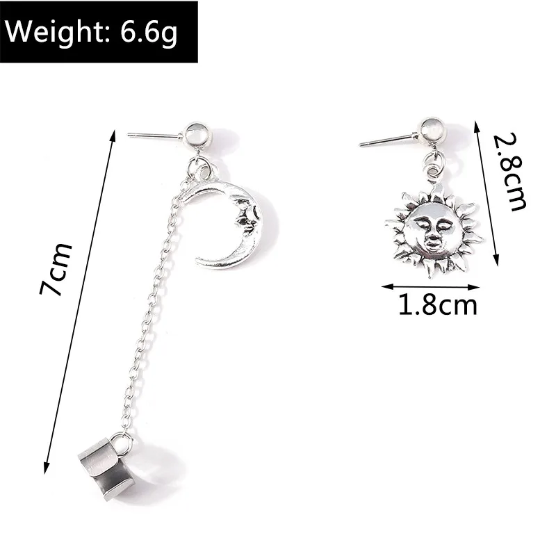 Aihua 1pc Punk schwarz Kreuz Quaste Ohrringe Frauen Clip Ohr stecker Christian Gothic Hip Hop Schmuck Metall kette Ohrring Ohrring – Detail 39
