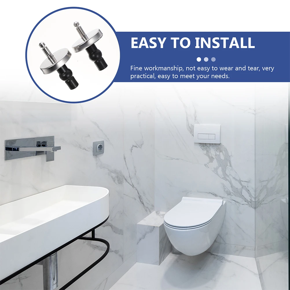 

2PCS Toilet Seat Cover Screws Stainless Steel Hinges Fixings 60mmQ Foot B PP Material Wide Application Versatile