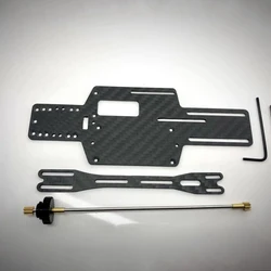 Mopiroex carbon fiber chassis bodenplatte einstellbarer radstand 7 radsätze für wltoys k989 k969 upgrade