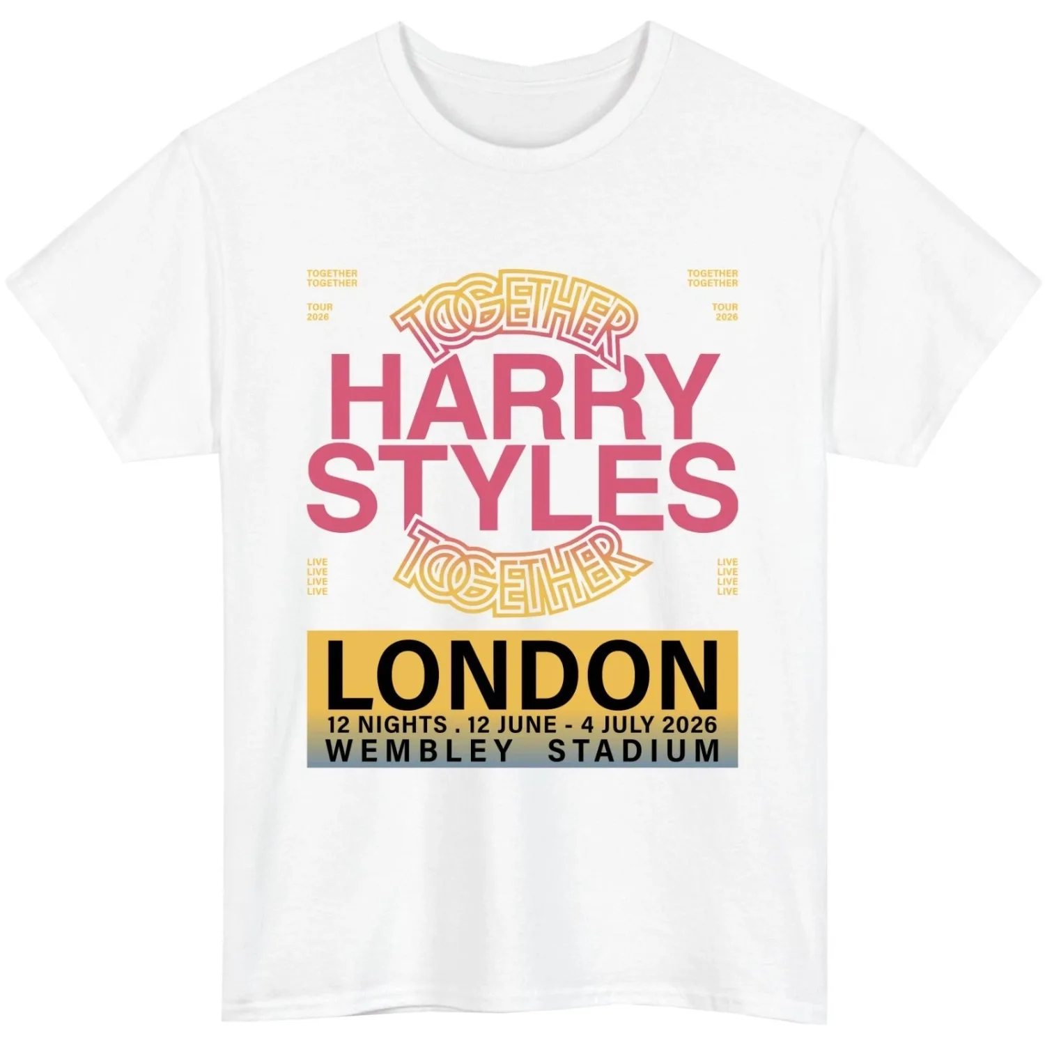 Harry Styles Together Tour 2026 London Wembley Concert T Shirt for Men Women Vintage Graphic Tee Streetwear