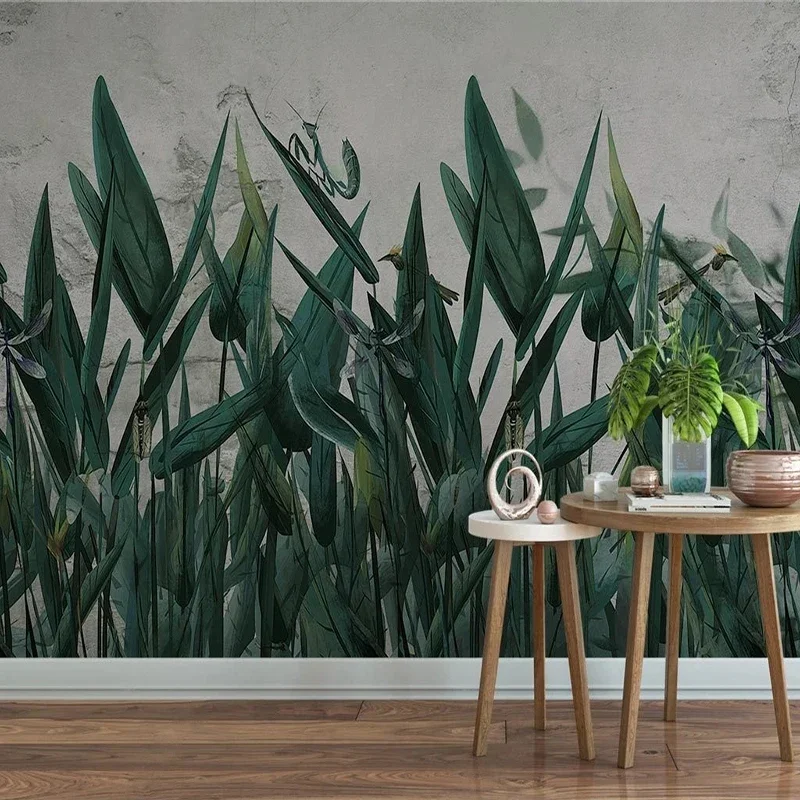 

Custom Mural Wallpaper Modern European Style Leaf Photo Wall Painting Living Room TV Sofa Background Home Decor 3D Fresco