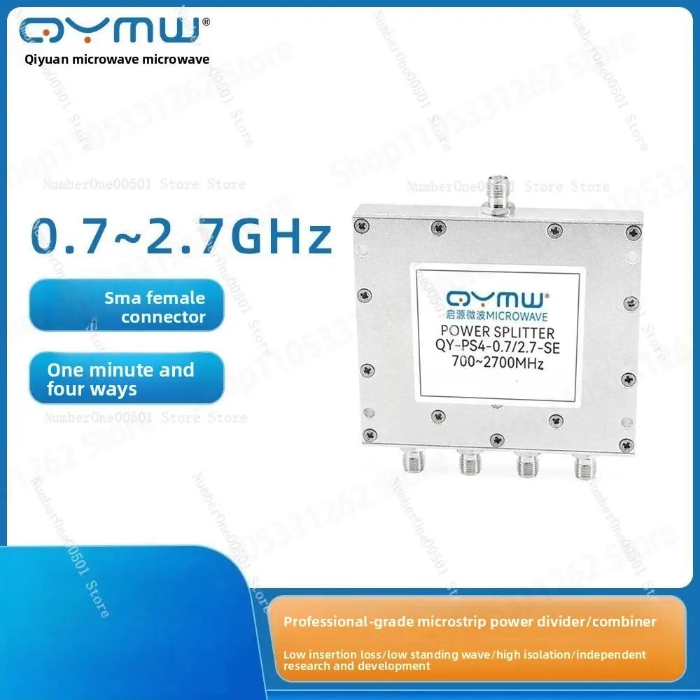 0.7-2 Power Divider One Minute Four SMA Female 2700MHz Signal Combiner