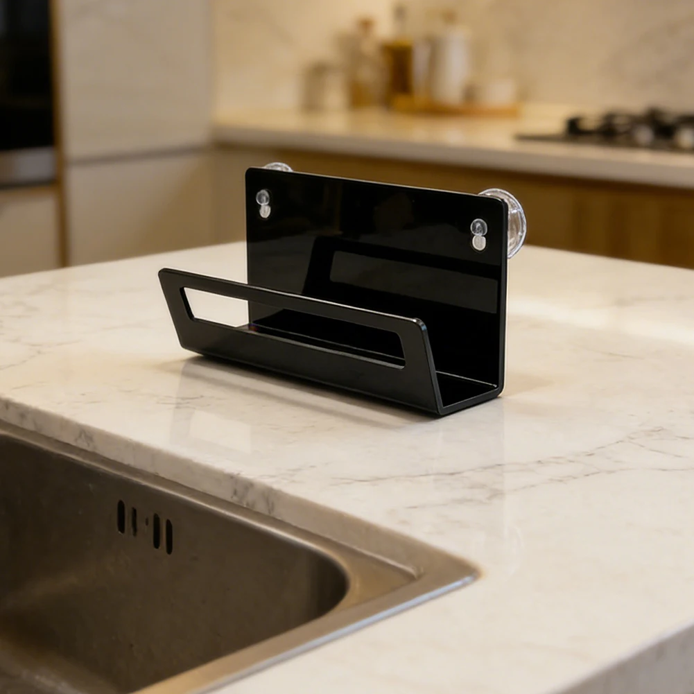 

Держатель для губки для кухонной раковины с креплением на присоске, акриловый органайзер для раковины, органайзер для кухонной столешницы, подставка для хранения, 1 шт.