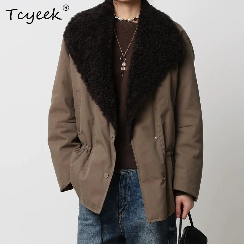 Tcyeek Women's Down Coat and Parkas 90% White Goose Down Jackets Warm Winter Outerwear Clothes Womens Fashion Parkas Пуховик