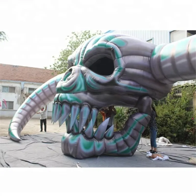 Giant Inflatable Skull Skeleton Head for Party Halloween Decoration