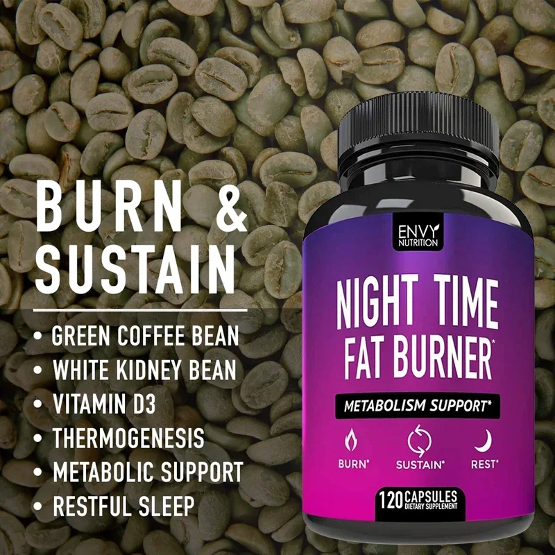 Nighttime Fat Burner - for Weight Loss, Detoxification, Digestion, Sleep Aid, Metabolism Boost, Appetite Control, Immunity