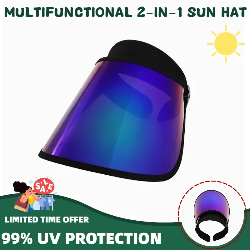 

Violet Sun Hat for Outdoor Sports UV Protect Sun Protection Women Men 2 in 1 Golf Cap Full Face Cover Visors Beach Accessories