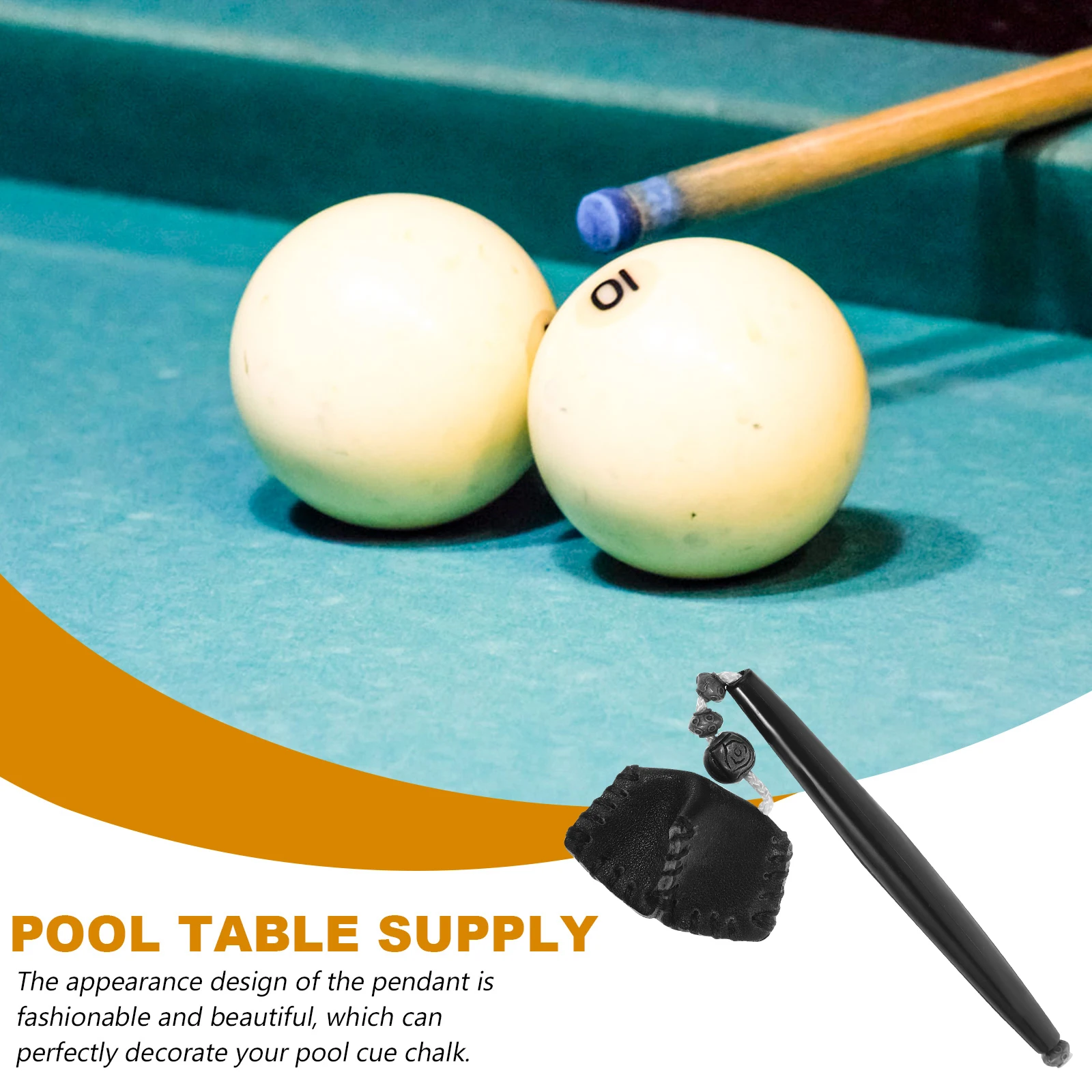 

Plastic Snooker Pool Chalk Tip Black Hanging Pen Design Cue Chalk Holder Durable Portable Pool Table Accessory