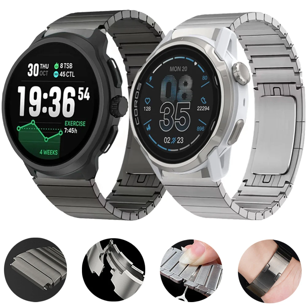 22 mm Edelstahlarmband für Suunto Race 2 1 S/9 Peak Pro/Vertical 2 1 Metallarmband für COROS APEX 4 42 mm/2 Pro/PACE 3 Band