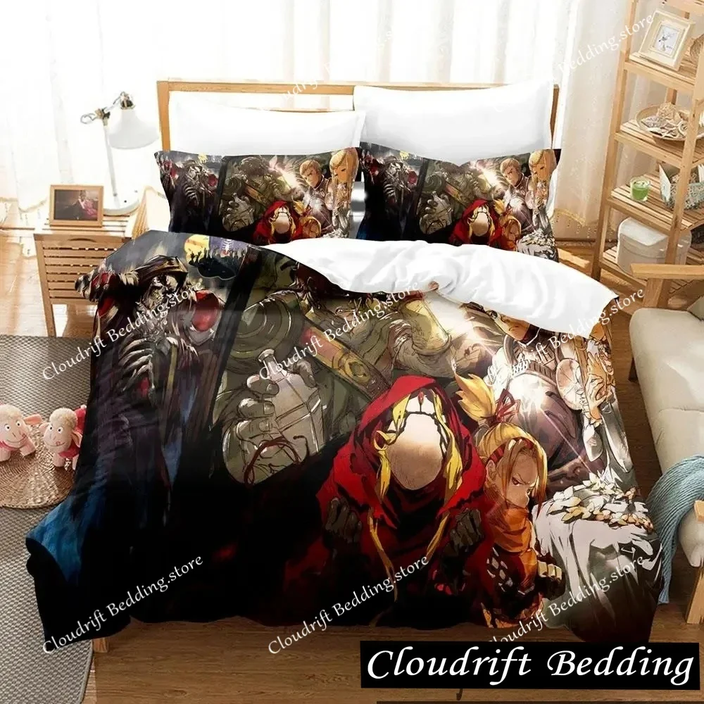 3D Print Anime OVERLORD Bedding Set Duvet Cover Bed Set Quilt Cover Pillowcase Comforter king Queen Size Boys Adult Bedding Set