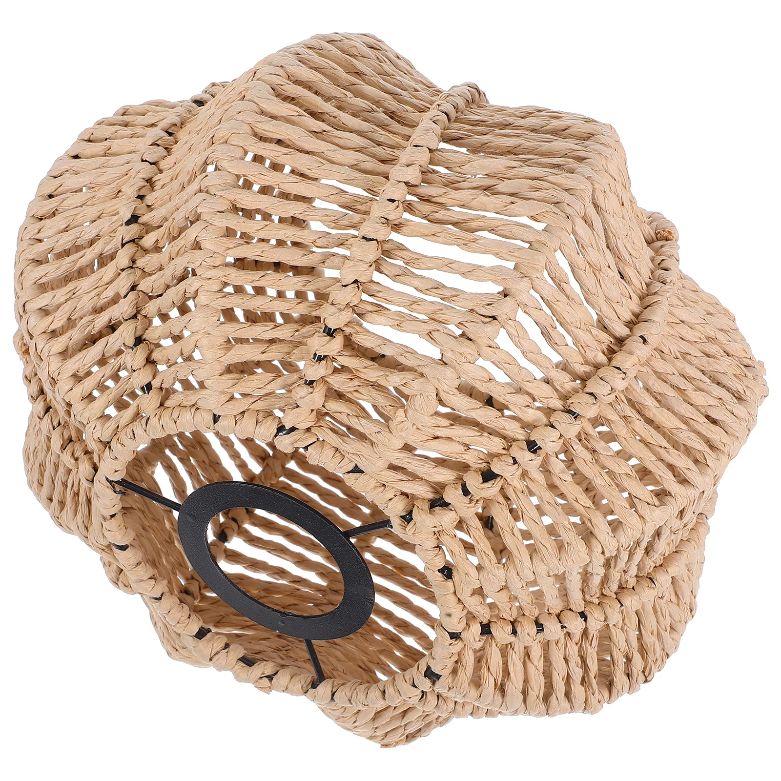 Lampu Gantung Rotan Besar Bergaya Rustic Vintage dengan Soket E27, Lampu Hias Plafon