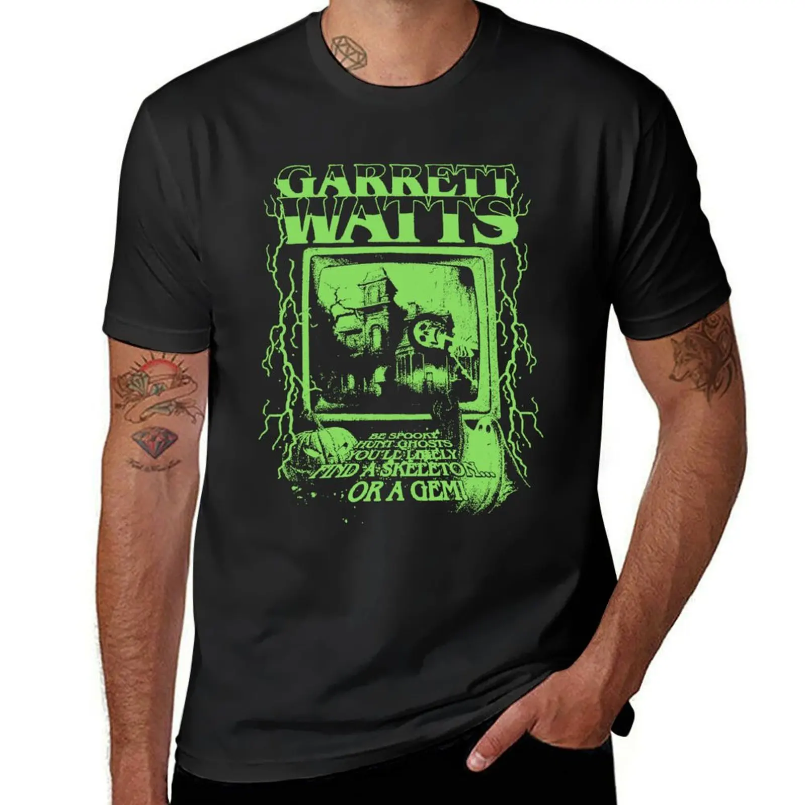 Garrett Watts Merch The Haunted Glow T-Shirt sports fans funnys customs mens graphic t-shirts funny