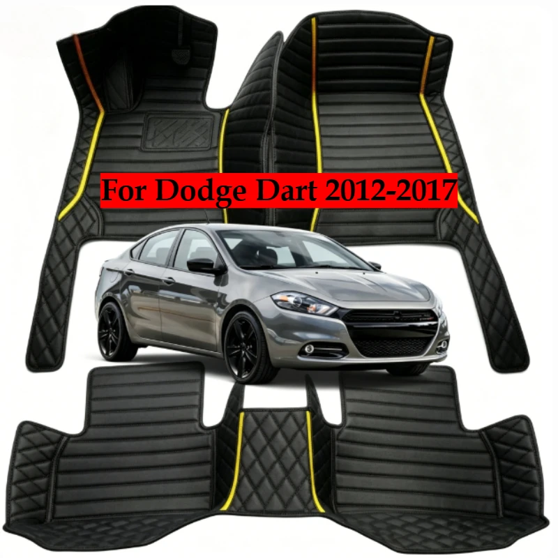 

OMANE Custom Car Floor Mats For Dodge Dart 2012-2017 All Weather Auto Accessory Foot leather Carpets Fashion Rugs Pads