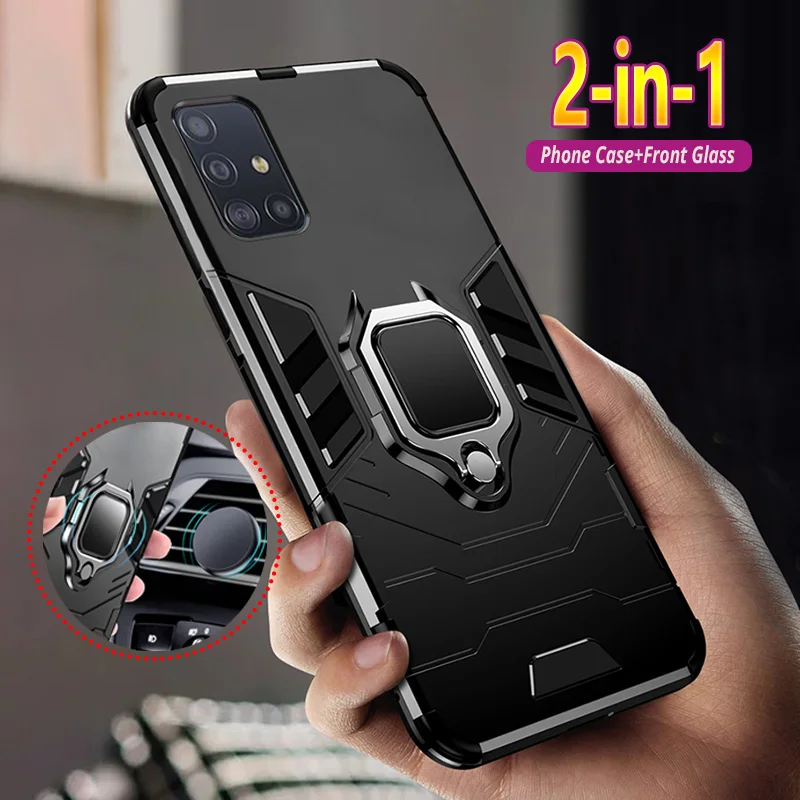 Case For Samsung Galaxy A01 Core A11 A21 A21S A31 A41 A51 A71 A02S A02 A12 A32 A42 A52 A72 4G 5G A Magnetic Bracket Phone Cover