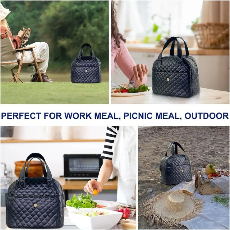 Handheld Bento Bag High Aesthetic Value Insulation Bag Aluminum Foil Lunch Box Bag  Lunch Bags