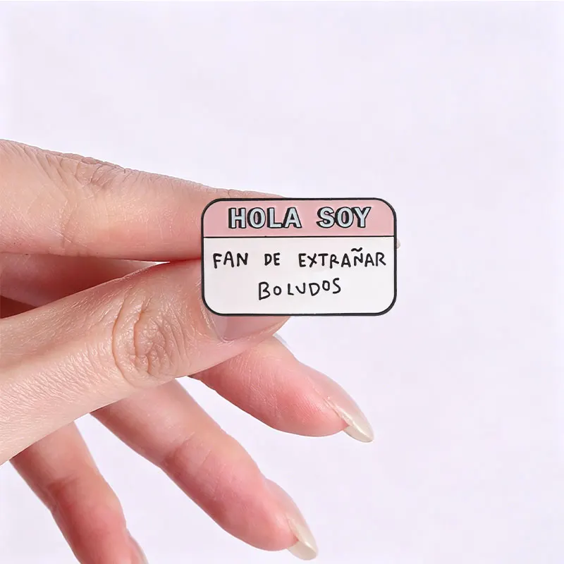 Hola Soy Fan De Las Malas Decisiones Enamel Pin Retro Y2k Popup Style Brooch Spanish Sarcasm Quote Lapel Badge Jewelry Gifts