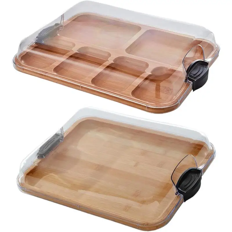 

Travel Charcuterie Board with Black handle reusable Wooden Cheese Charcuterie Board Box Serving Tray Kitchen knife supplies