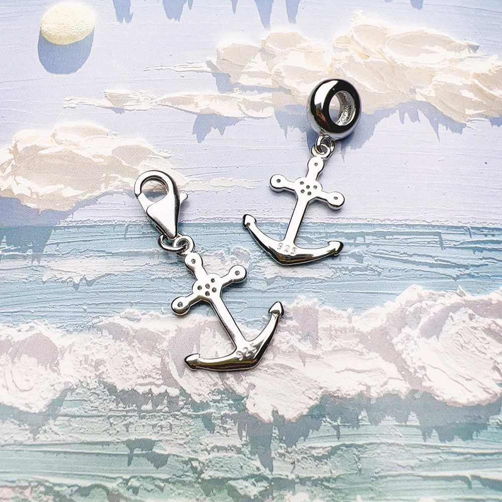 Love Anchor Charm Pendant Women Men Winter Pure 925 Sterling Silver Fashion Jewelry Accessories Party Gift