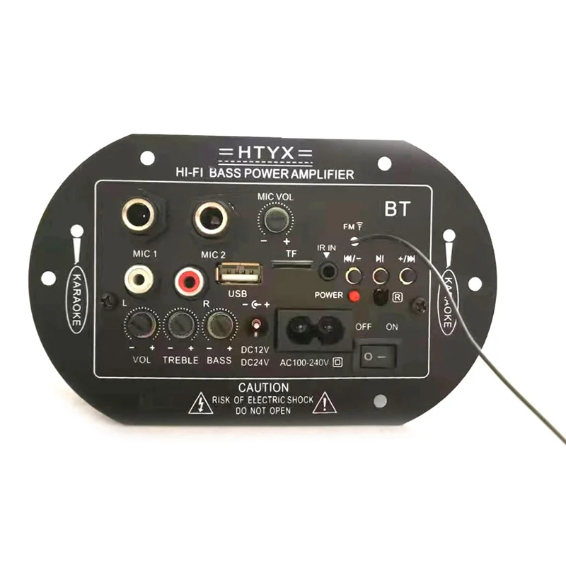 Amplifier Board With Optical Audio Bluetooth AMP USB FM Radio TF Player Audio For Home Car (EU Plug)