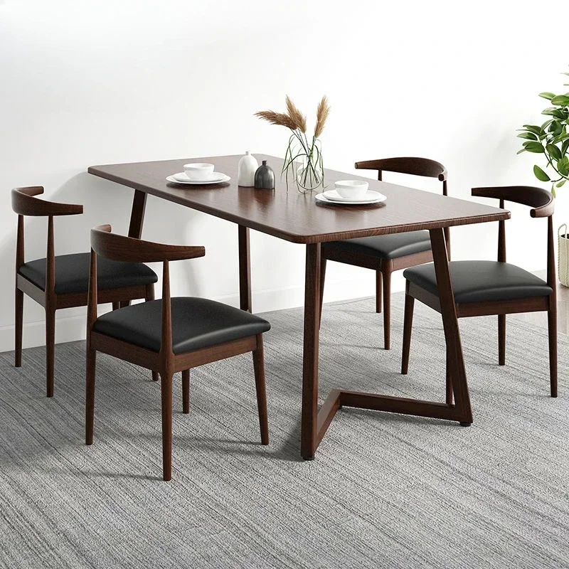 l # Tea Table and chair combination living room home rectangular tea table Dining chair set