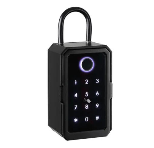 Caja de almacenamiento de llaves Tuya smart fingerprint Tongtong lock, caja de almacenamiento de contraseña de diente azul, decoración montada en la pared