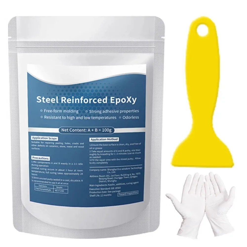 Waterproof Steel Reinforced Epoxy Repair Putty Oil Resistant Pipe Leak Repair Epoxy Putty Repair Kit Heat Resistant
