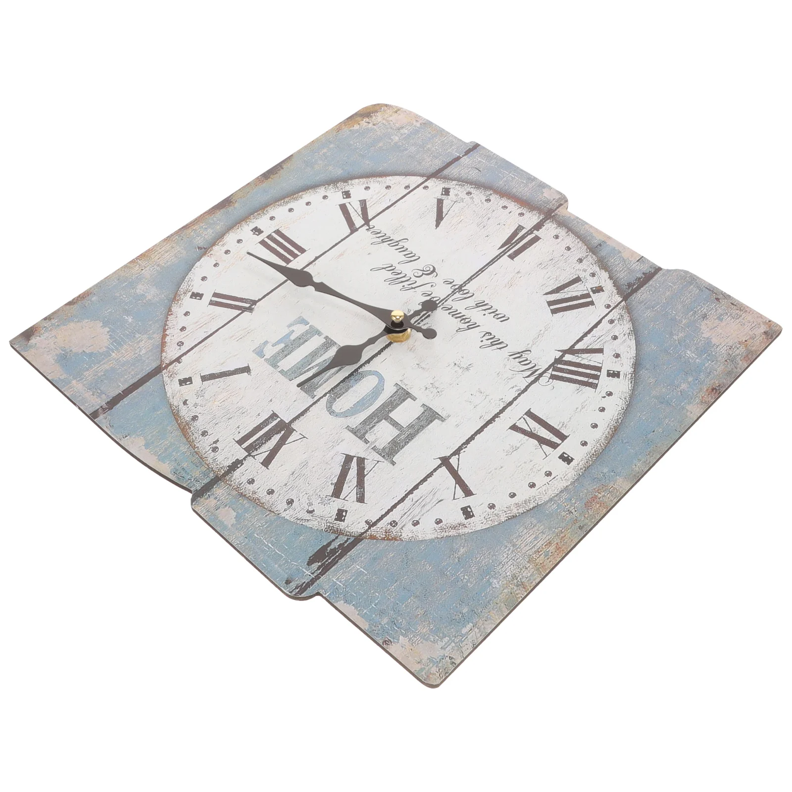 

Square Rustic Wooden Wall Clock Oversize Vintage Roman Numeral Decorative Clock For Living Room Bedroom Cafe Bar Hotel