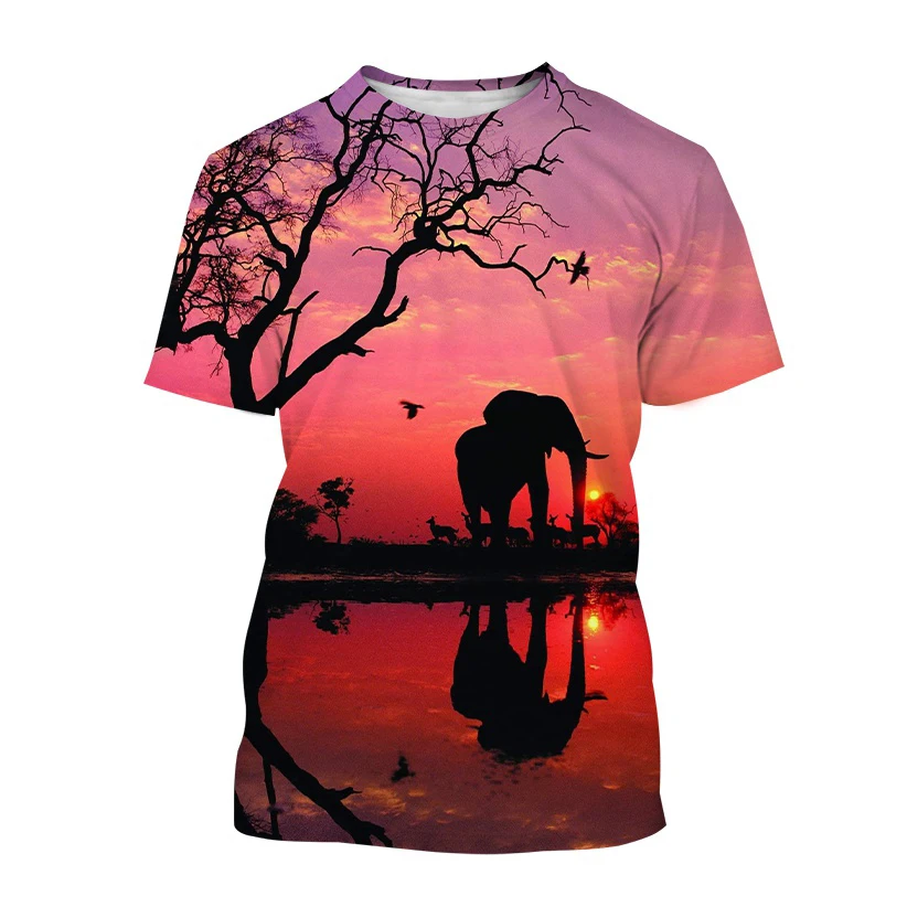 

Funny Elephant T-Shirts Animal 3D Print Streetwear Men Women Casual Fashion Oversized T Shirt Kids Boys Girls Tees Tops Clothing