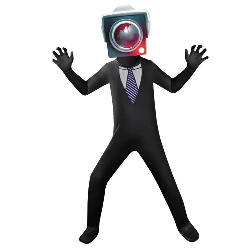 New Style: Toilet Man Vs Monitor Man Game Halloween Jokey Tights Socks Set