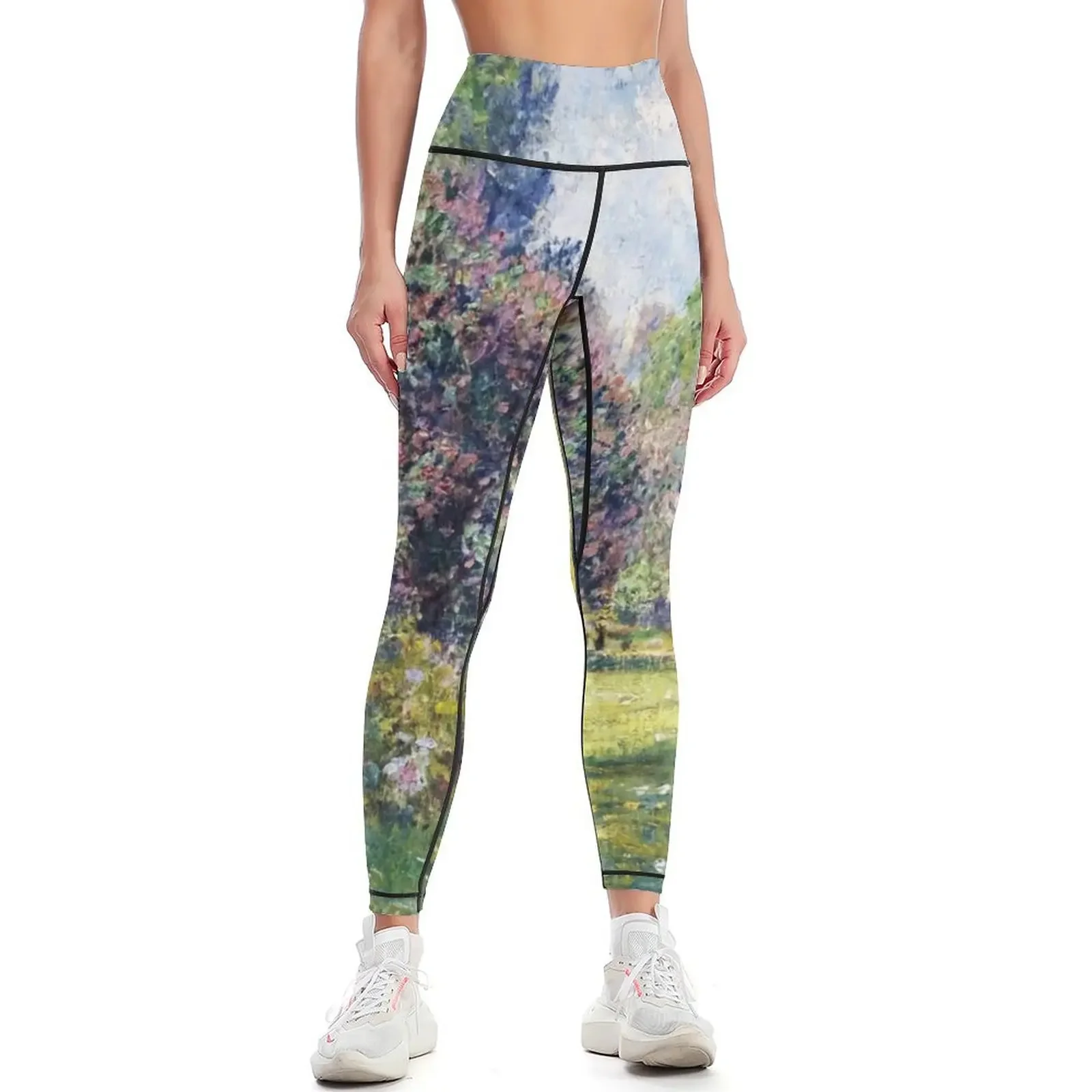 Parc Monceau by Claude Monet Leggings trousers Women's push up Women sports legging gym Womens Leggings