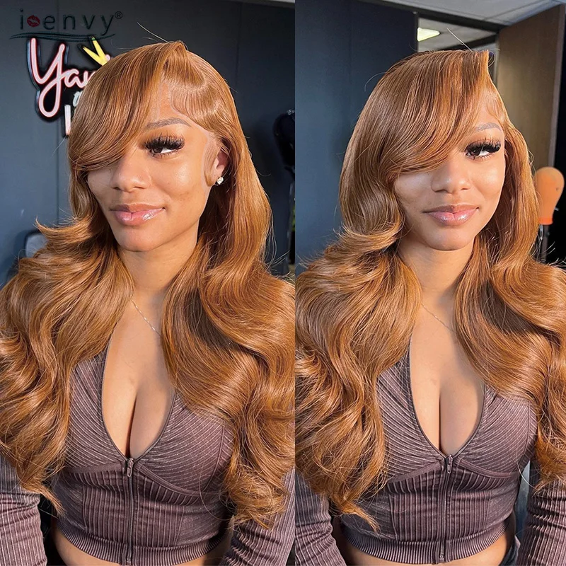 Ginger Orange 13X6 Lace Front Wigs Human Hair Wigs Body Wave 13X4 Blonde Lace Frontal Wig Colored Transparent Lace Wig For Women