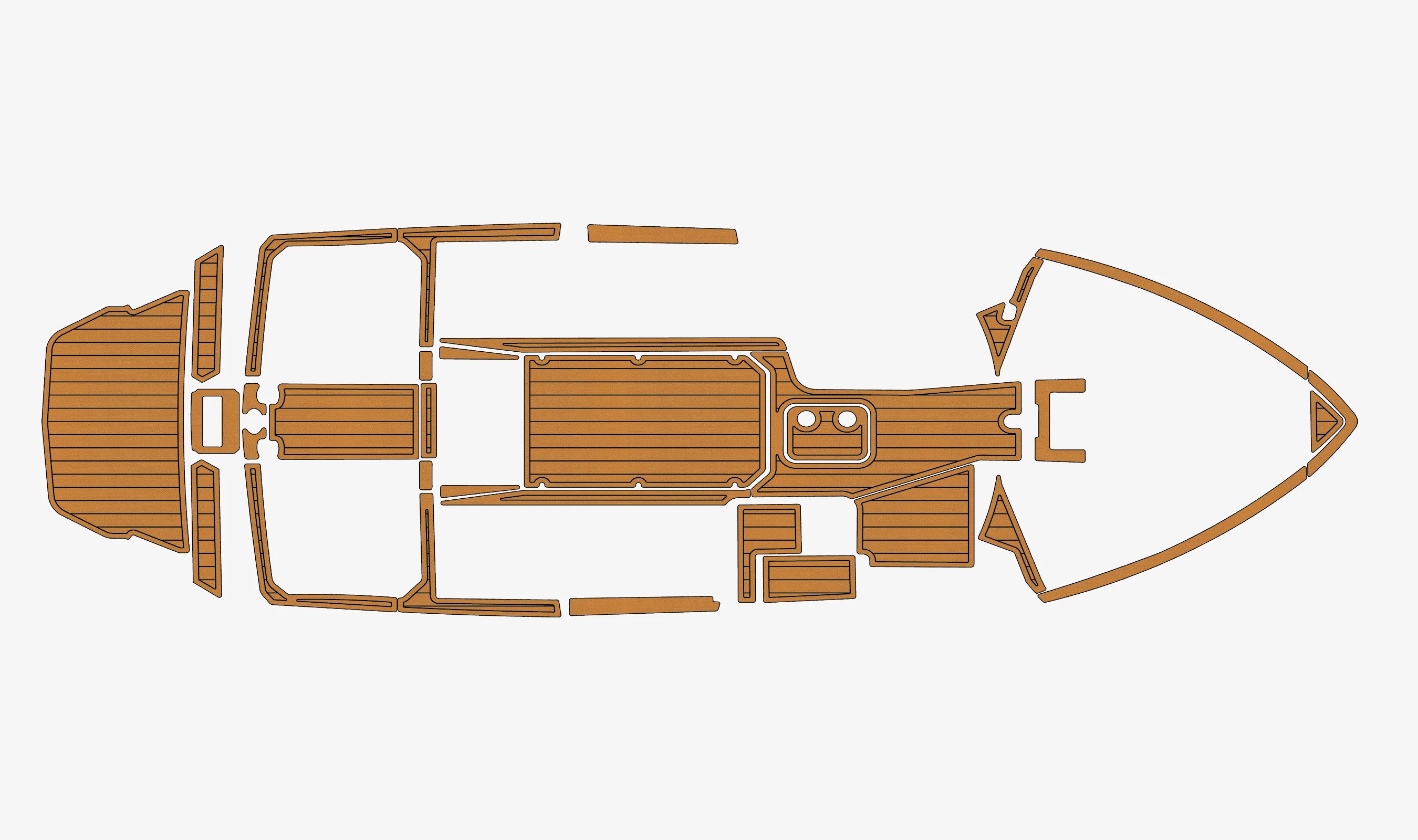 

Самоклеящийся морской коврик из искусственного тикового этиленвинилацетата — 2023-2025 Malibu 22 LSV Yacht 6 мм (1/4 дюйма), нескользящая настилка для лодки для кокпита