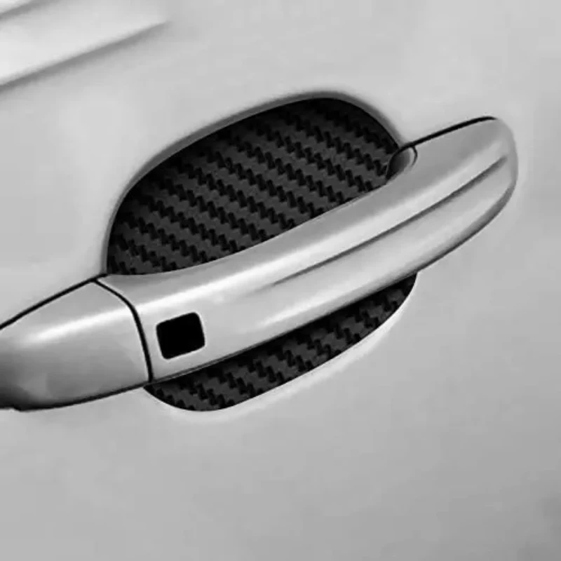 4/8/12/16pcs Car Door Handle Sticker Carbon Fiber Scratches Resistant Auto Handle Protection Film Exterior Styling Accessories