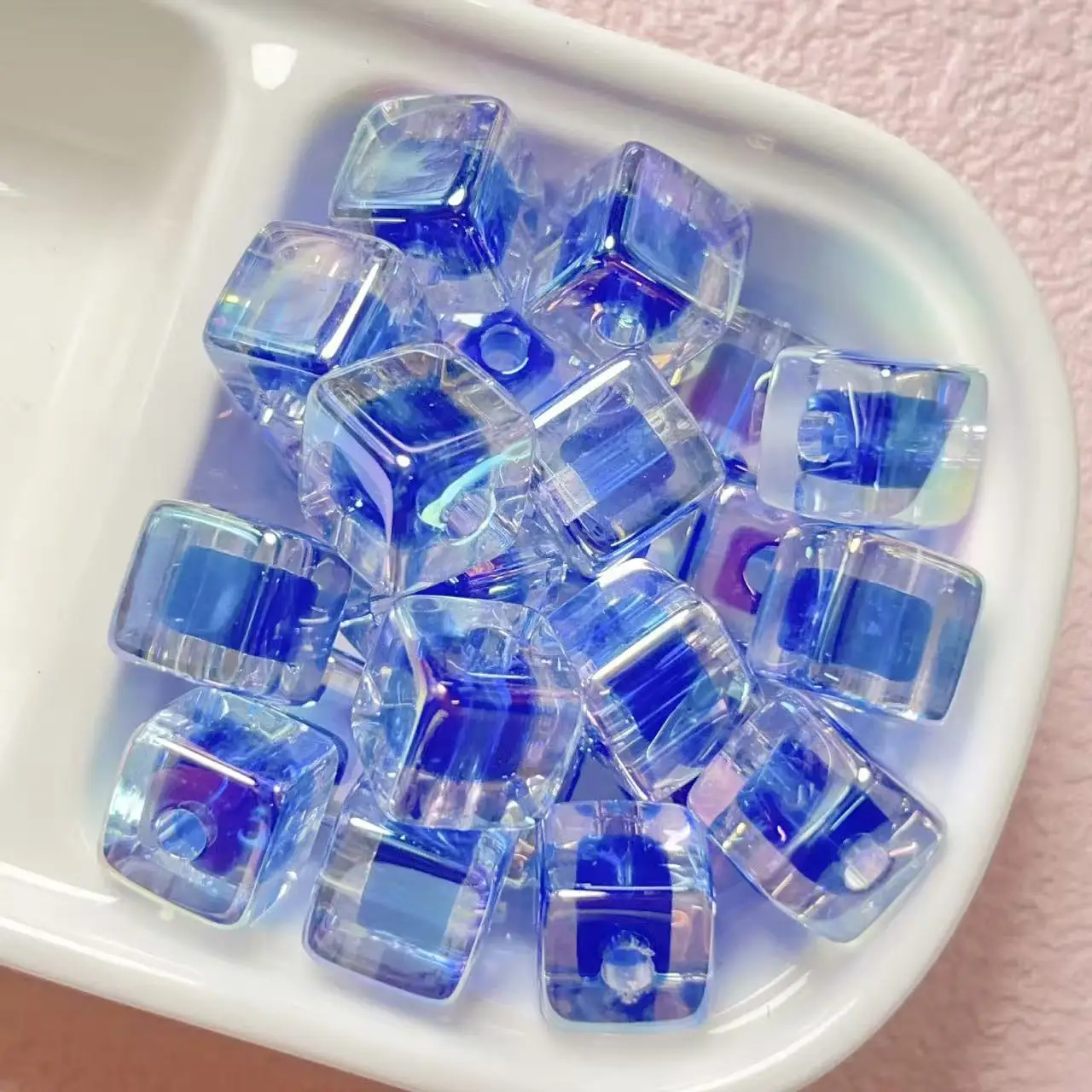 

14 мм высококачественные УФ цветные квадратные бусины с сахарным сердцем, бусины с большими отверстиями, цепочка для мобильного телефона «сделай сам», материал замочной скважины, ювелирные изделия