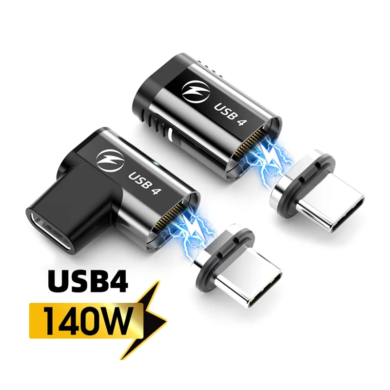

Daily USB4.0 Magnetic Adapter 140W 40Gbps Fast Charging Converter 8K@60Hz Magnetic For Video Transmission Elbow