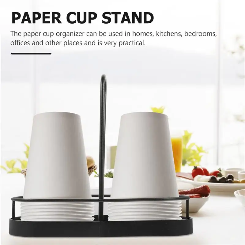 Paper The Office Coffee Mug Holder Desktop Carbon steel The Office Coffee Mug Storage Mount Holder Disposable Glasses Dispenser