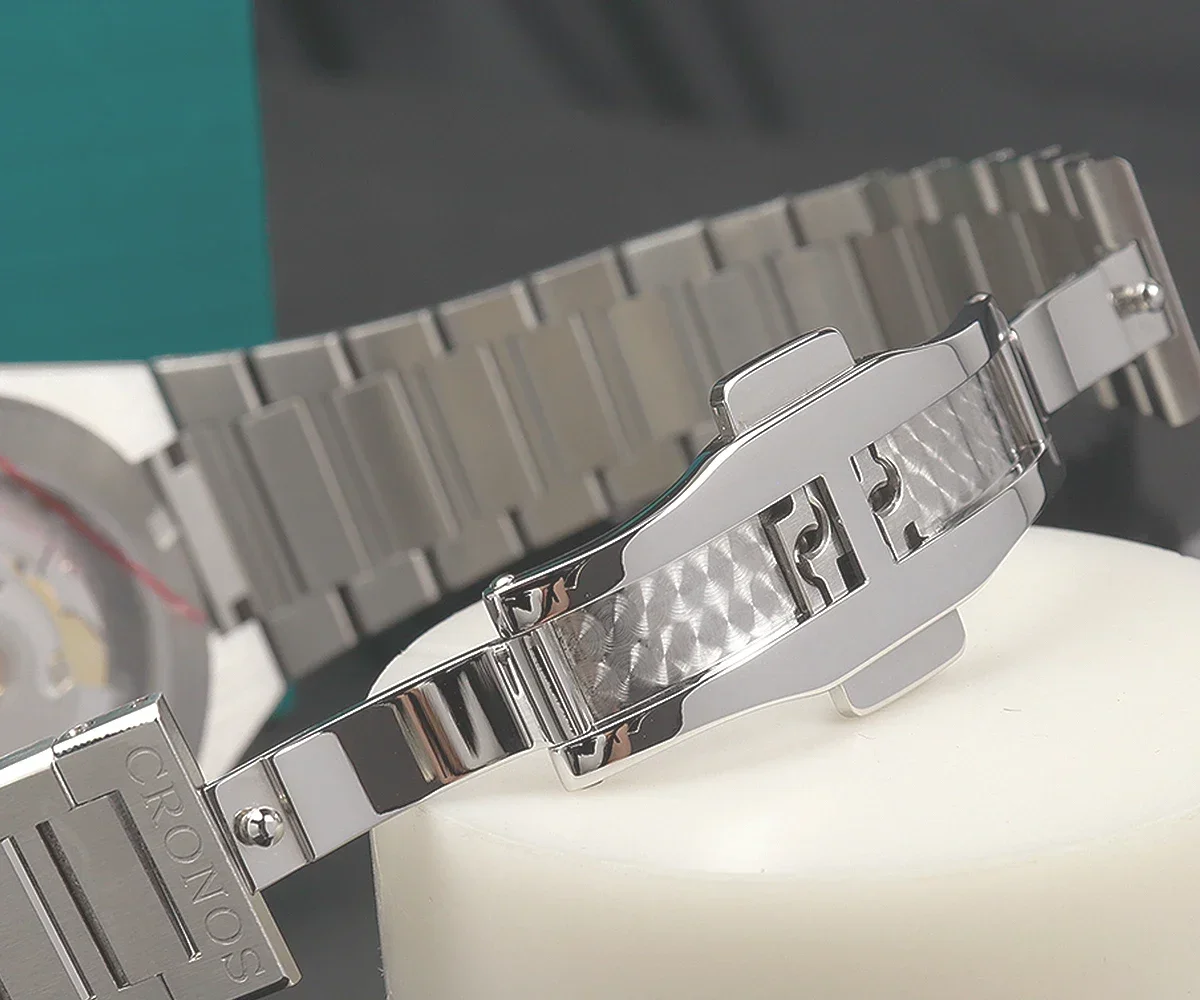 Cronos Luxusuhr für Herren, 39 mm, PT5000, SW200-Uhrwerk, automatische Armbanduhren, Saphirglas, 10 ATM, wasserdicht, durchsichtig, L6028M